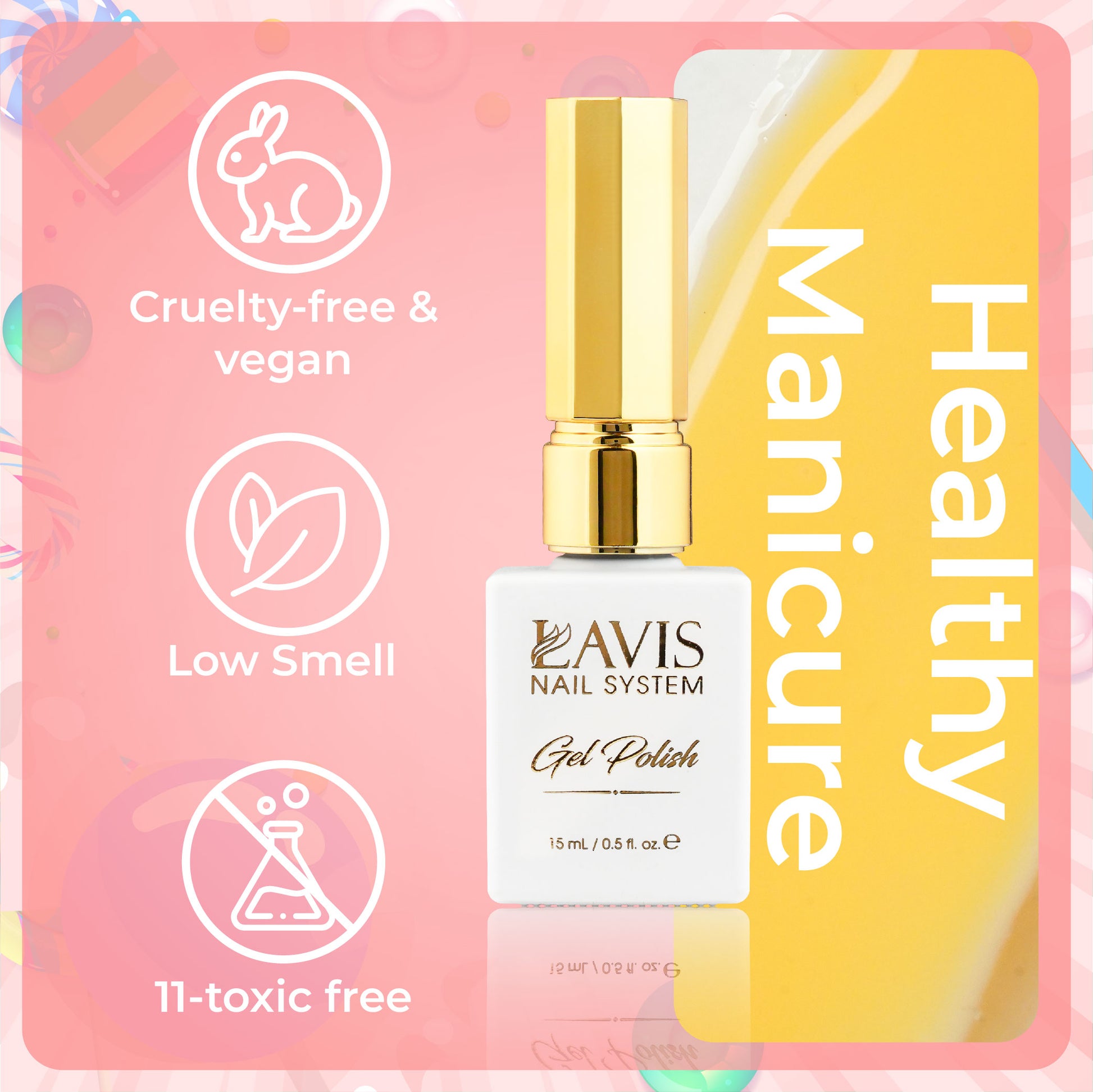 LAVIS J02-13 - Gel Polish 0.5oz - Candy Jelly Collection