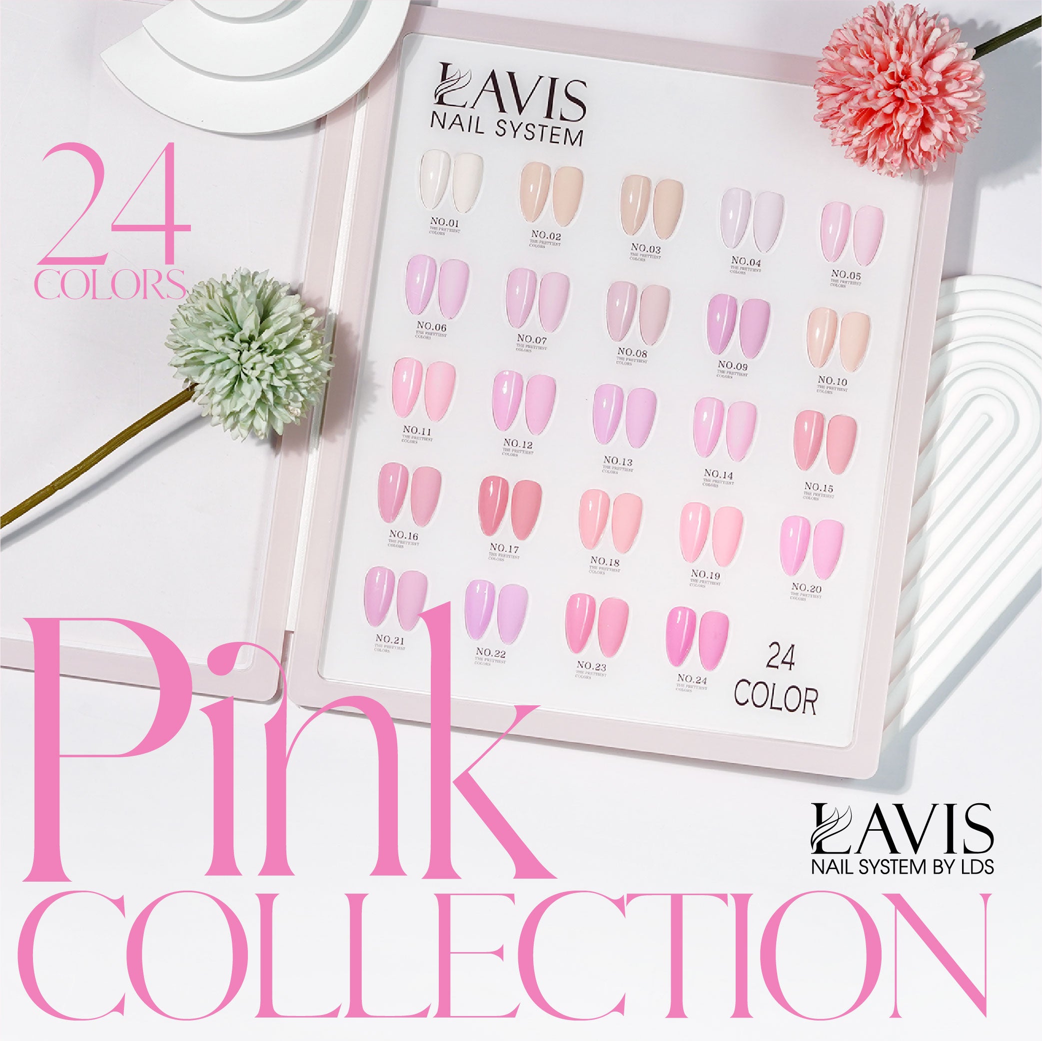 LAVIS Set 24 Colors Gel Pink Collection