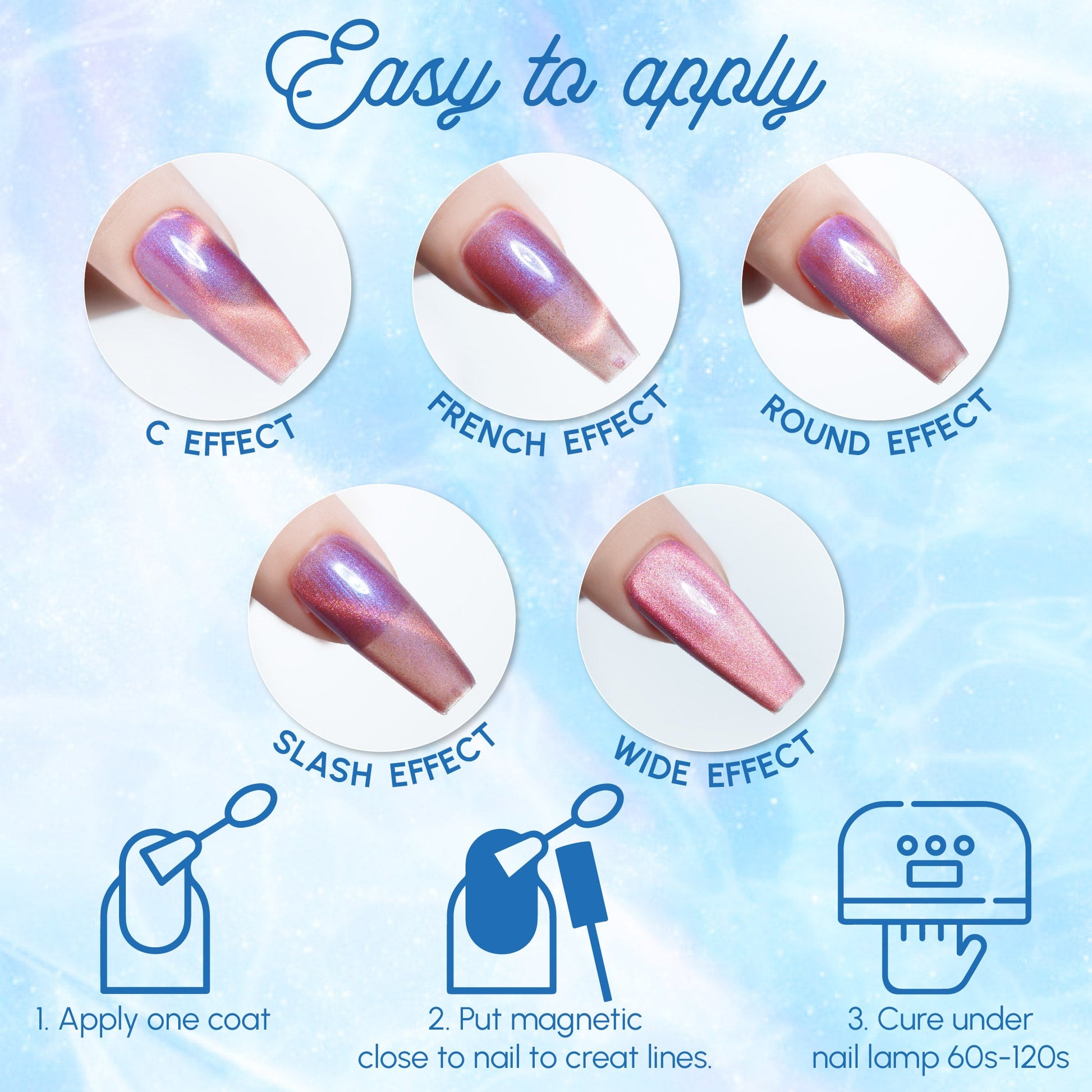 LAVIS Cat Eyes CE6 - 12 (Ver2)- Gel Polish 0.5 oz - Prism Pop Collection