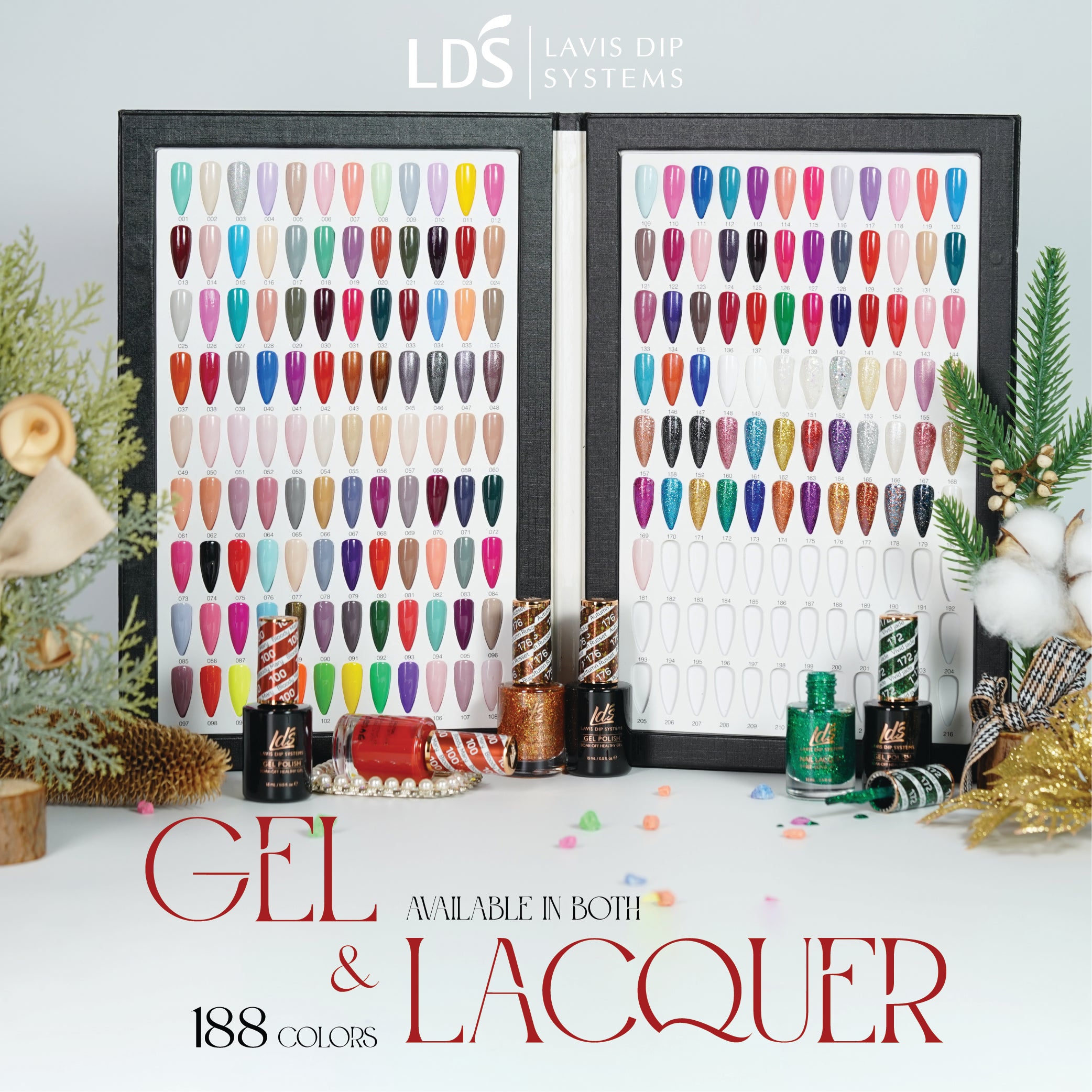 LDS Gel Nail Polish Duo - 168 Glitter, Gold Colors - Let Me Explain
