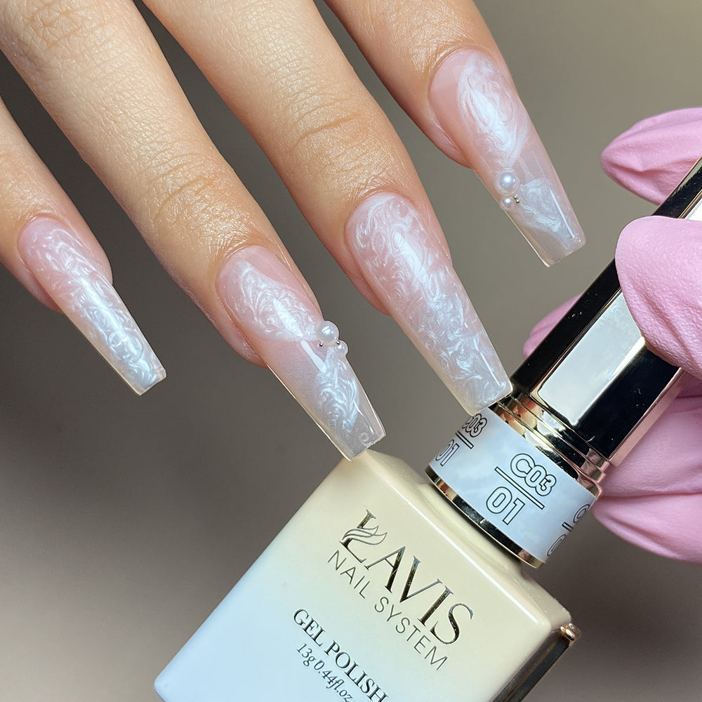 LAVIS C03 - 01 - Gel Polish 0.5 oz - Pretty in Pearl Collection