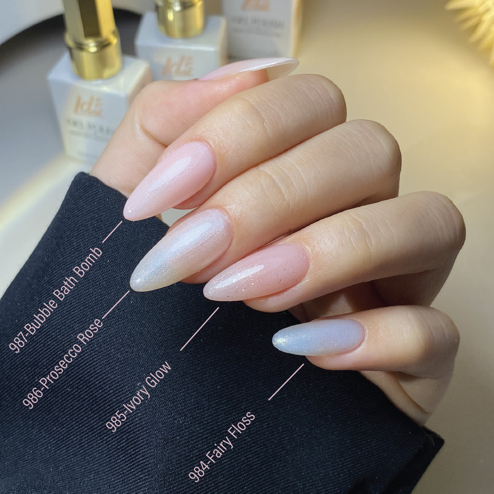 LDS Color Craze Gel Nail Polish - 987 Bubble Bath Bomb - Glitter Gel - 0.5oz