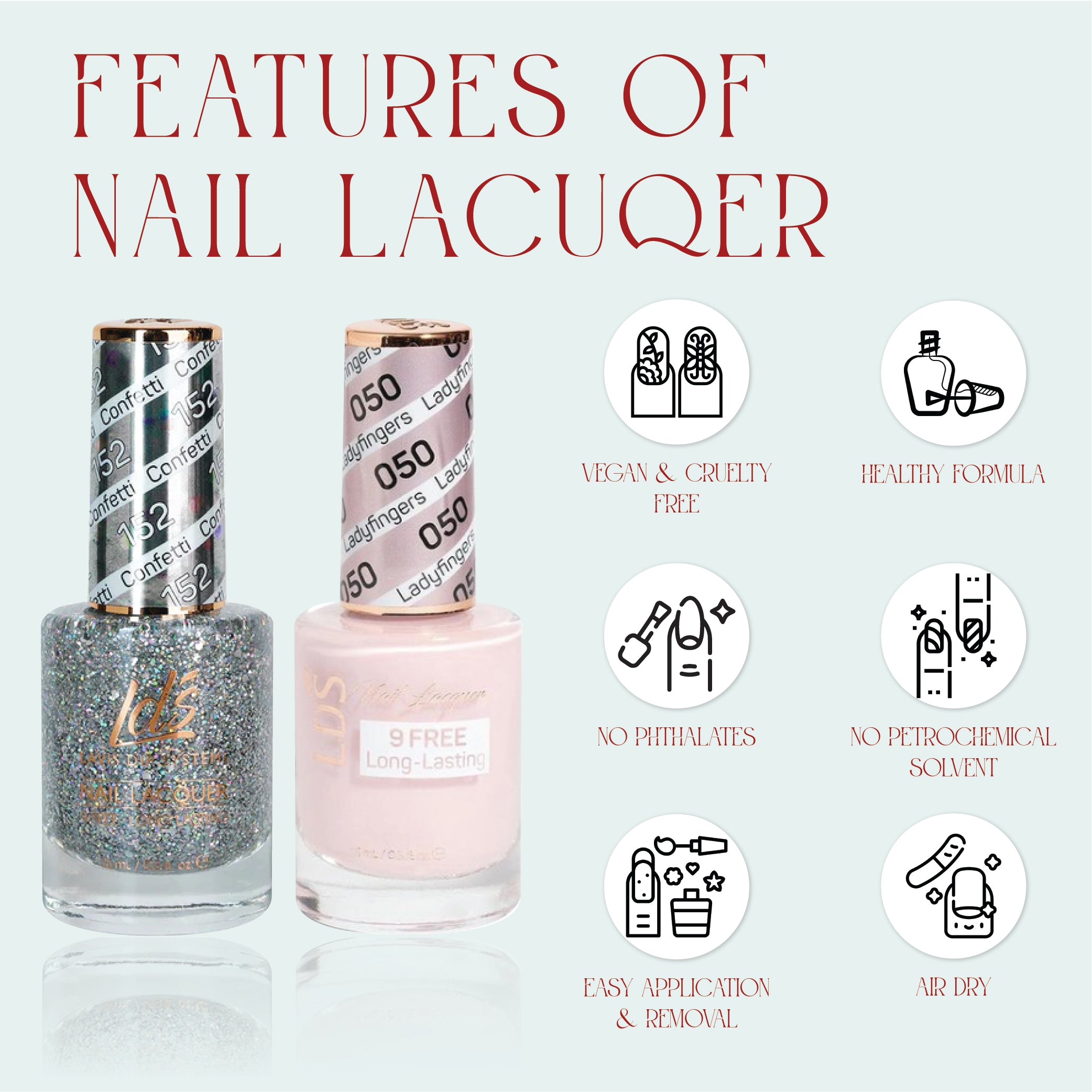 LDS 148 French White - LDS Nail Lacquer 0.5oz