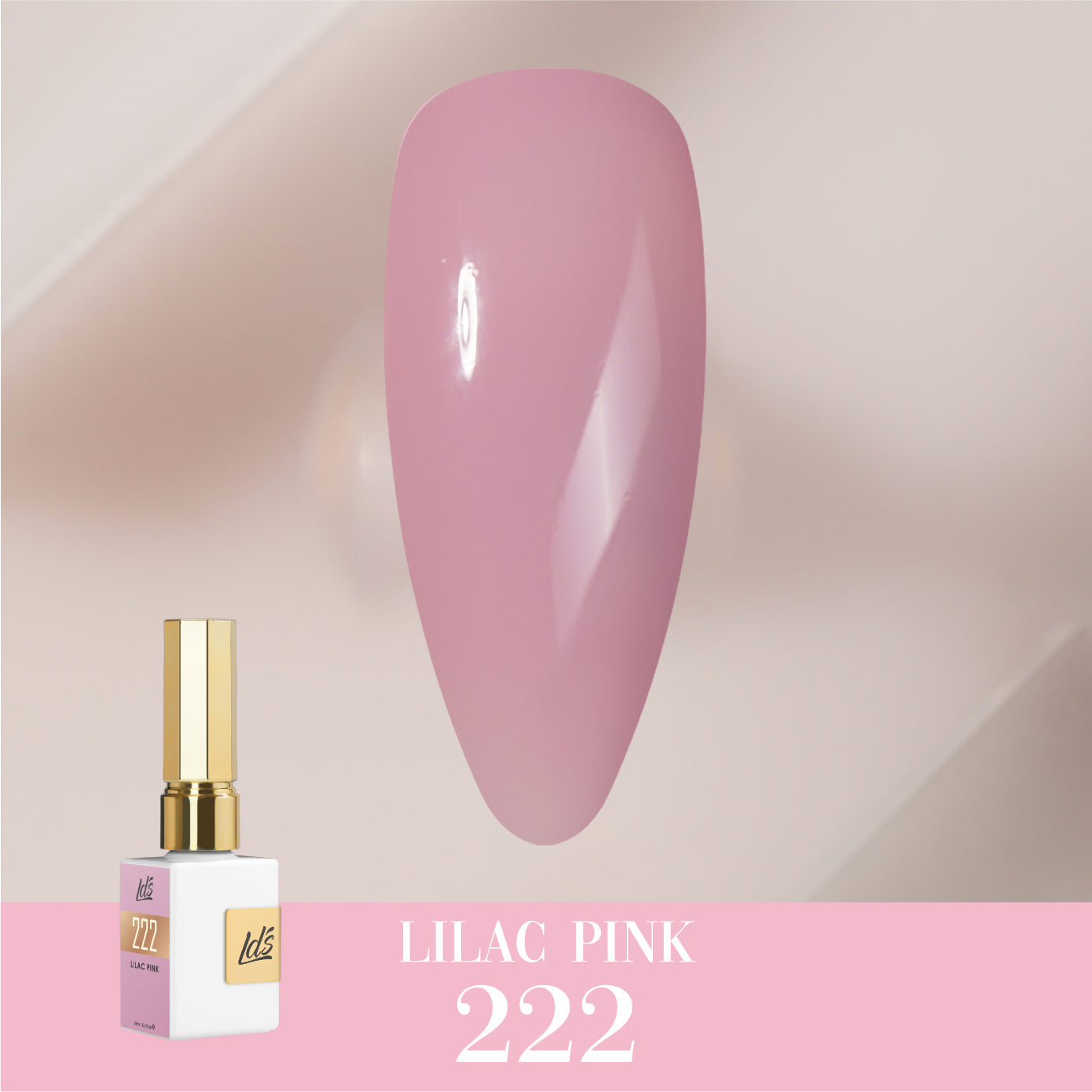 LDS Color Craze Collection - 222 Lilac Pink - Gel Polish 0.5oz