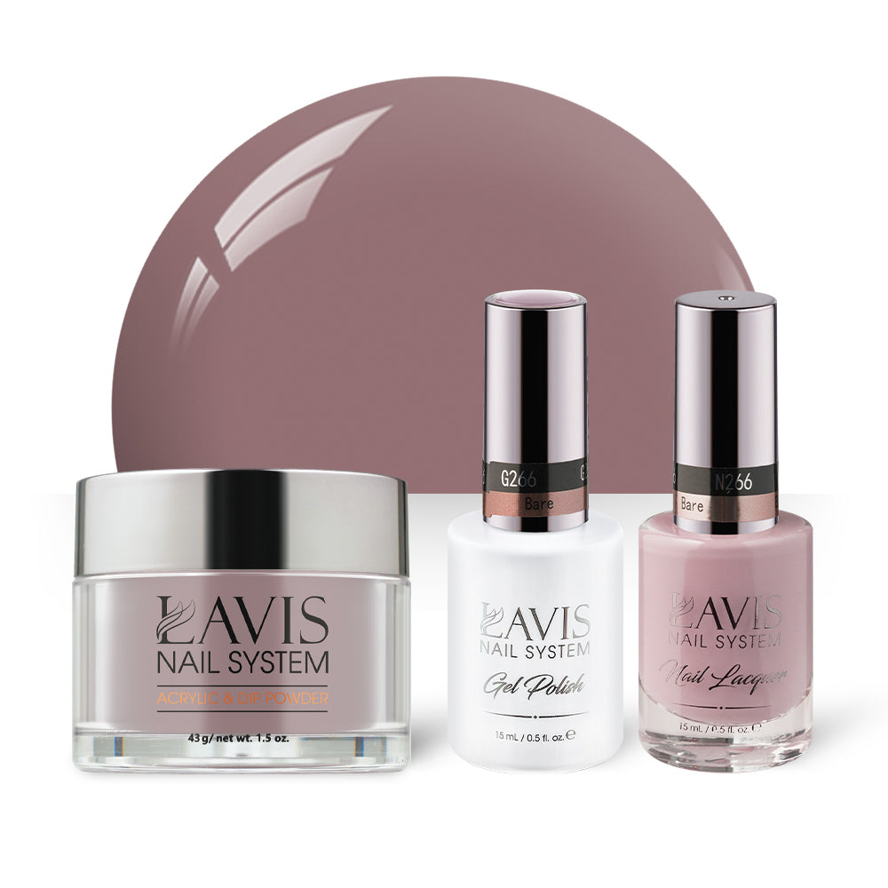 LAVIS 3 in 1 - 266 Bare - Acrylic & Dip Powder, Gel & Lacquer