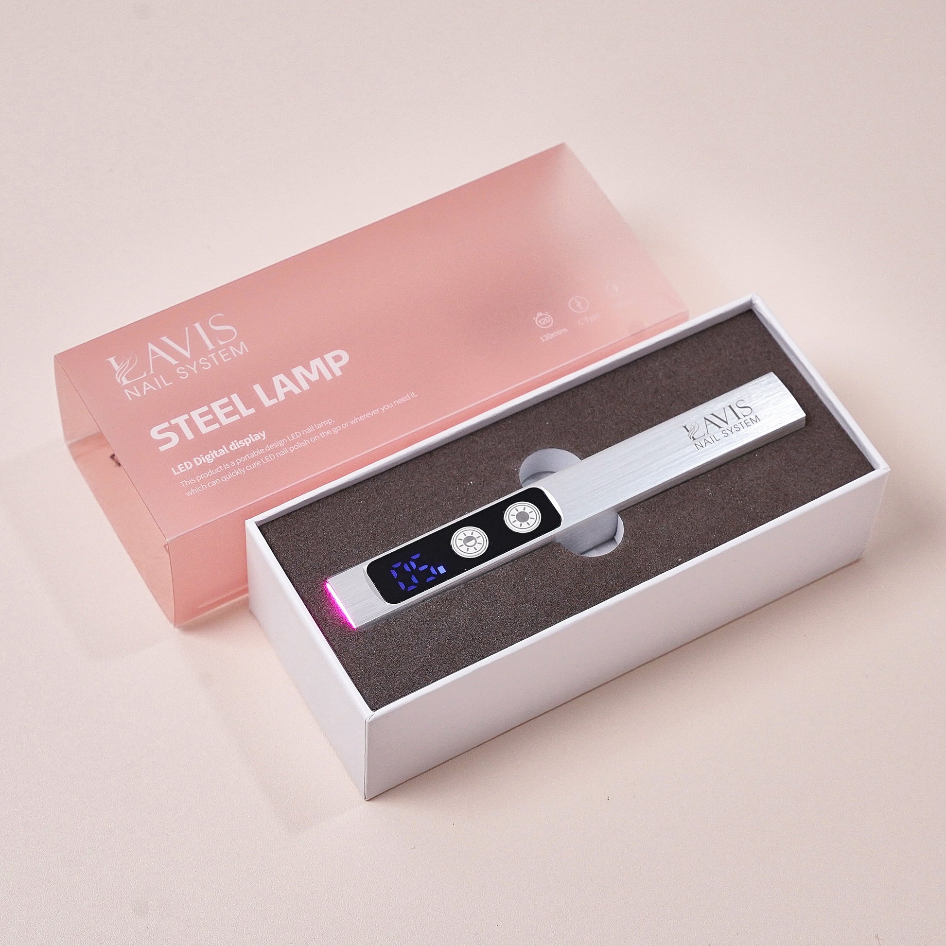 LAVIS Steel Lamp LED Digital Display