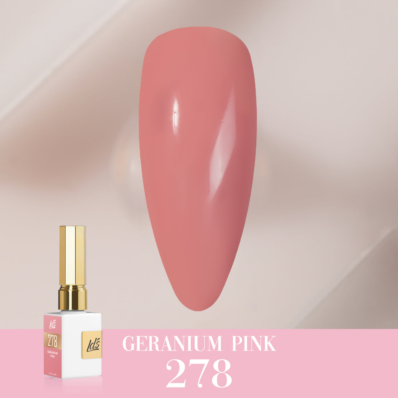 LDS Color Craze Collection - 278 Geranium Pink - Gel Polish 0.5oz