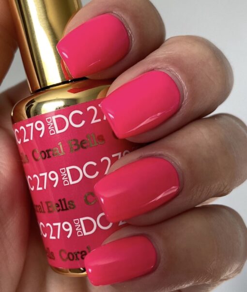DND DC Gel Nail Polish Duo - 279 Pink Colors - Coral Bells