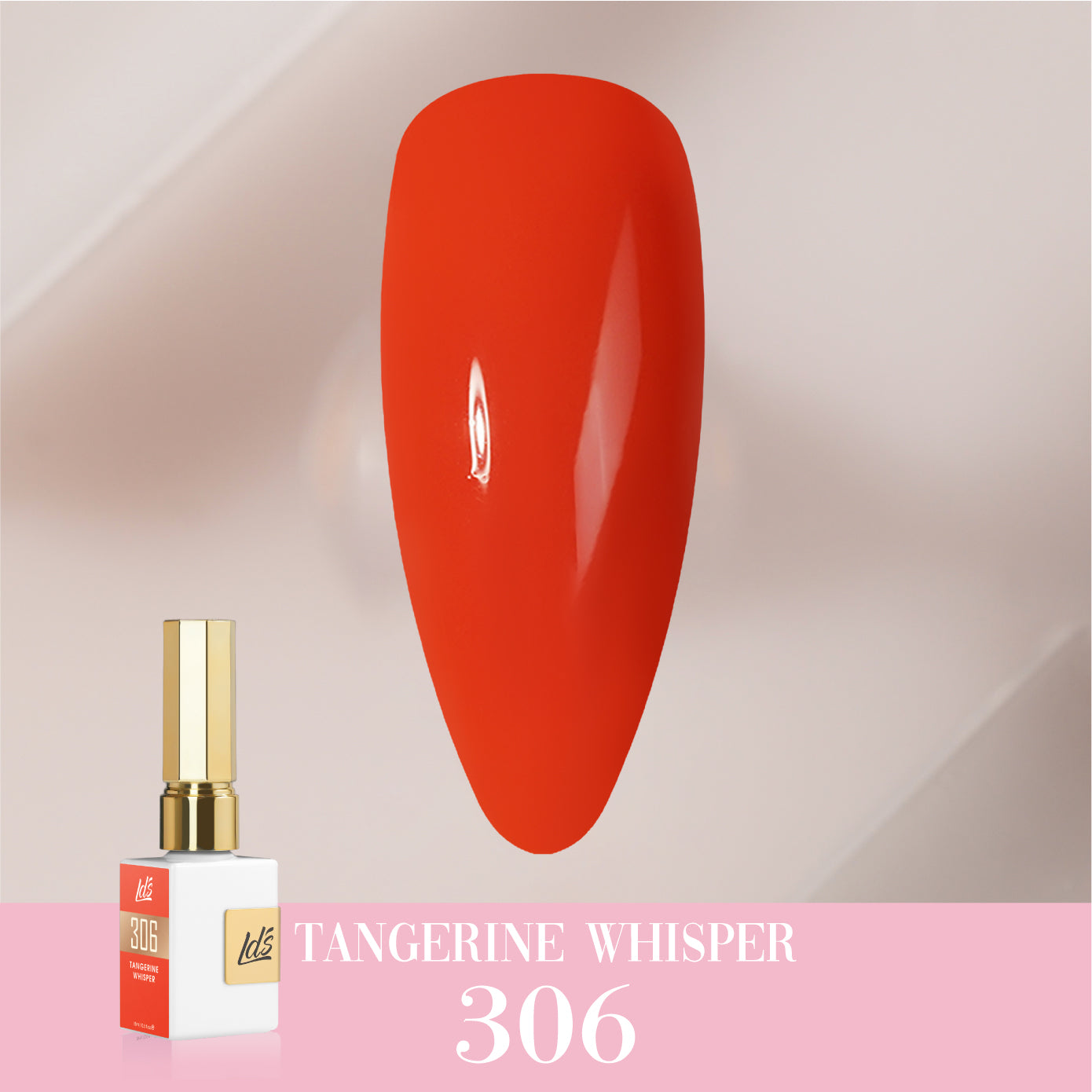 LDS Color Craze Collection - 306 Tangerine Whisper - Gel Polish 0.5oz