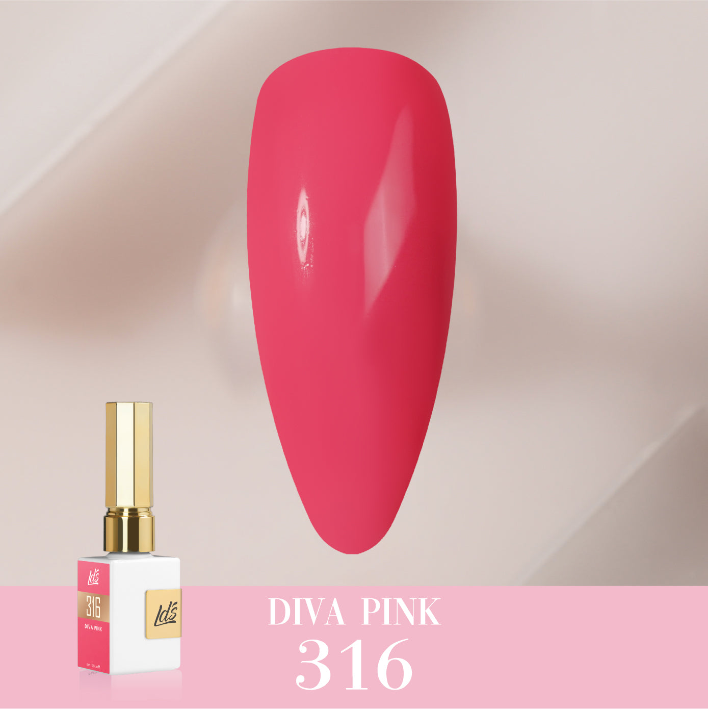 LDS Color Craze Collection - 316 Diva Pink - Gel Polish 0.5oz