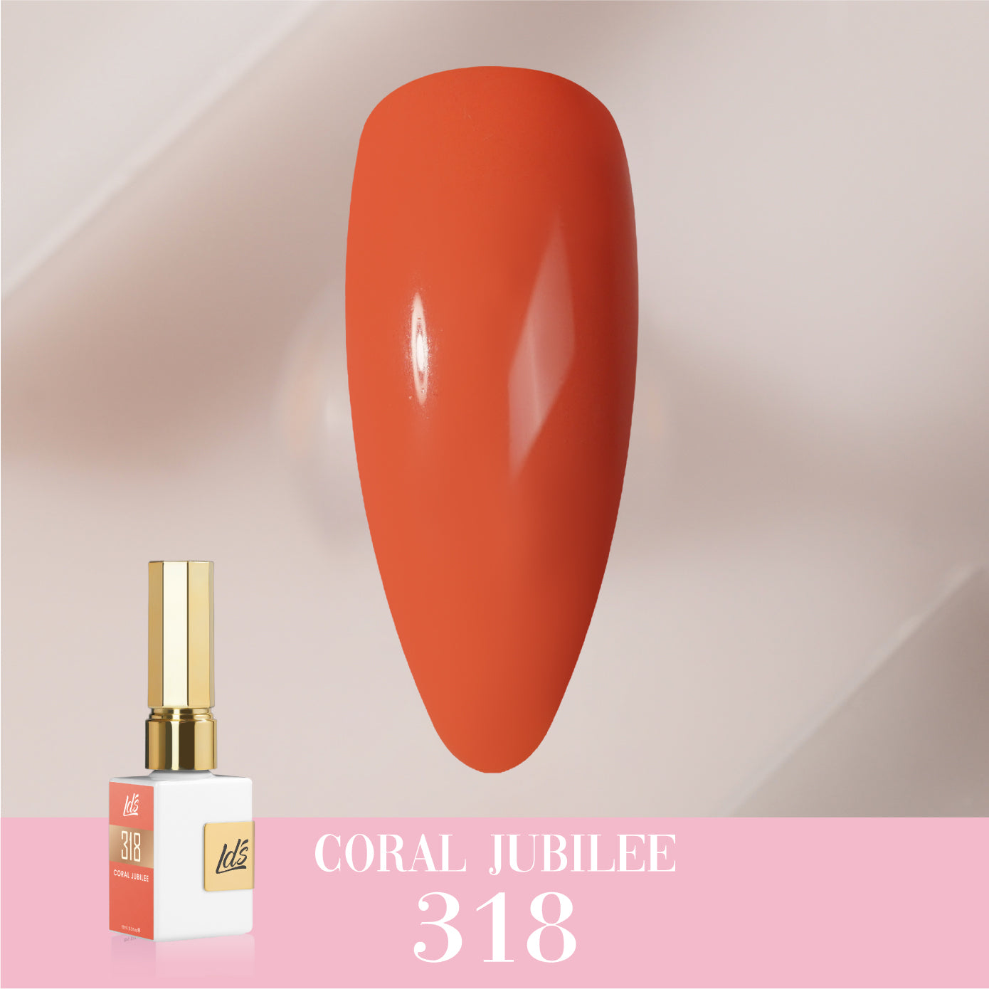 LDS Color Craze Collection - 318 Coral Jubilee - Gel Polish 0.5oz