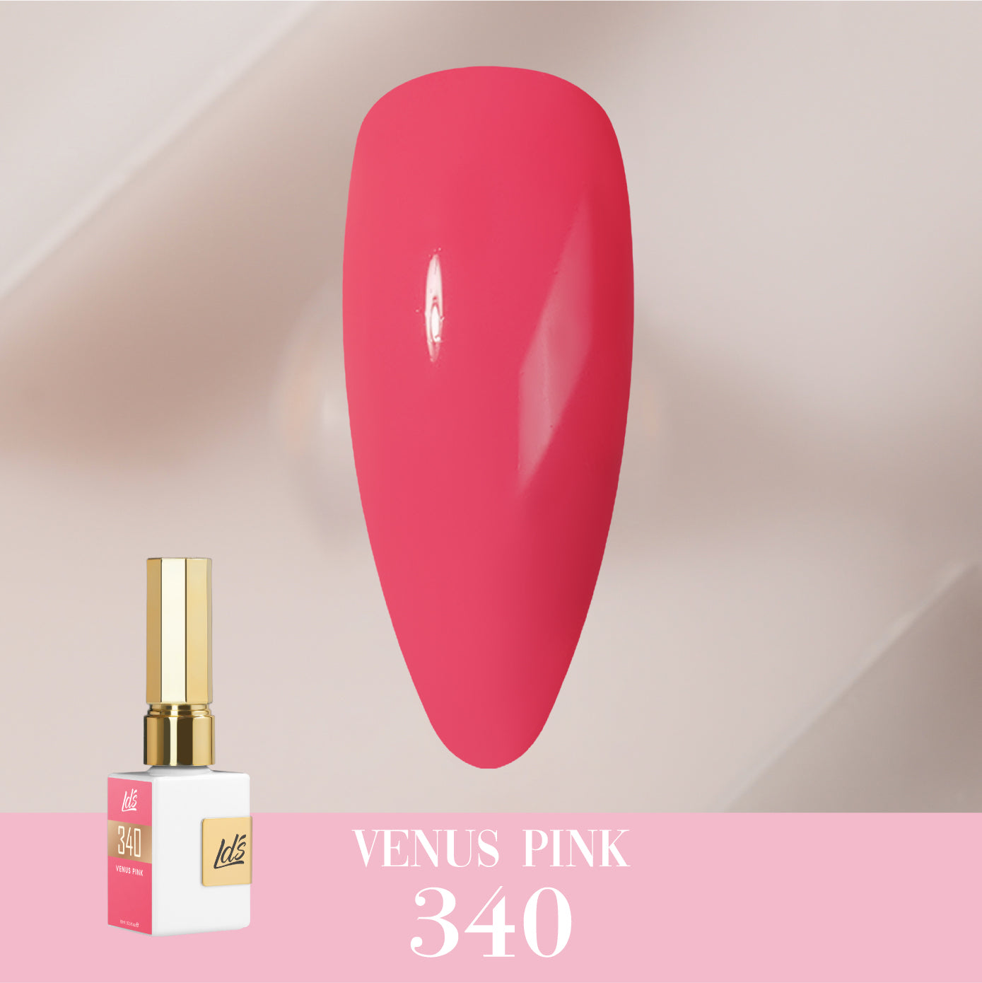 LDS Color Craze Collection - 340 Venus Pink - Gel Polish 0.5oz