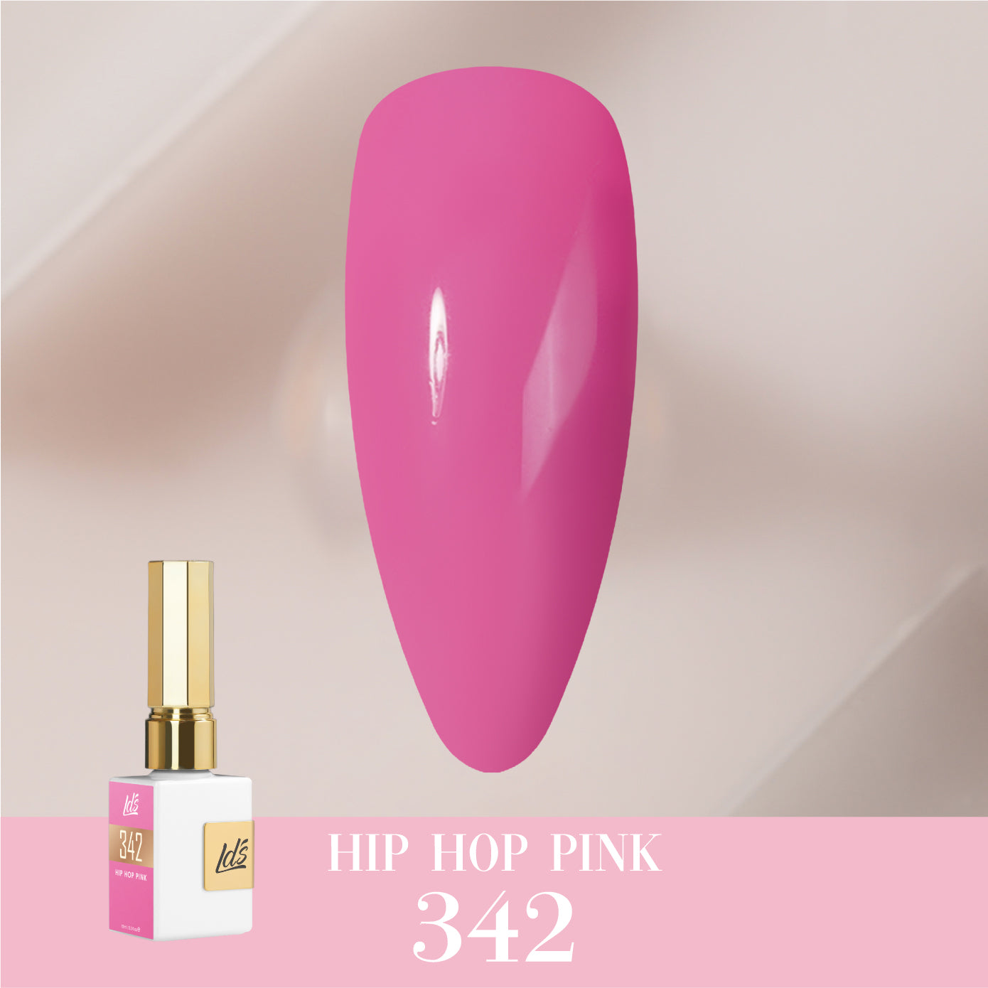 LDS Color Craze Collection - 342 Hip Hop Pink - Gel Polish 0.5oz