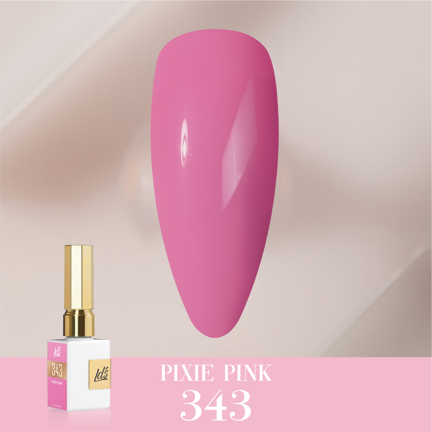 LDS Color Craze Collection - 343 Pixie Pink - Gel Polish 0.5oz