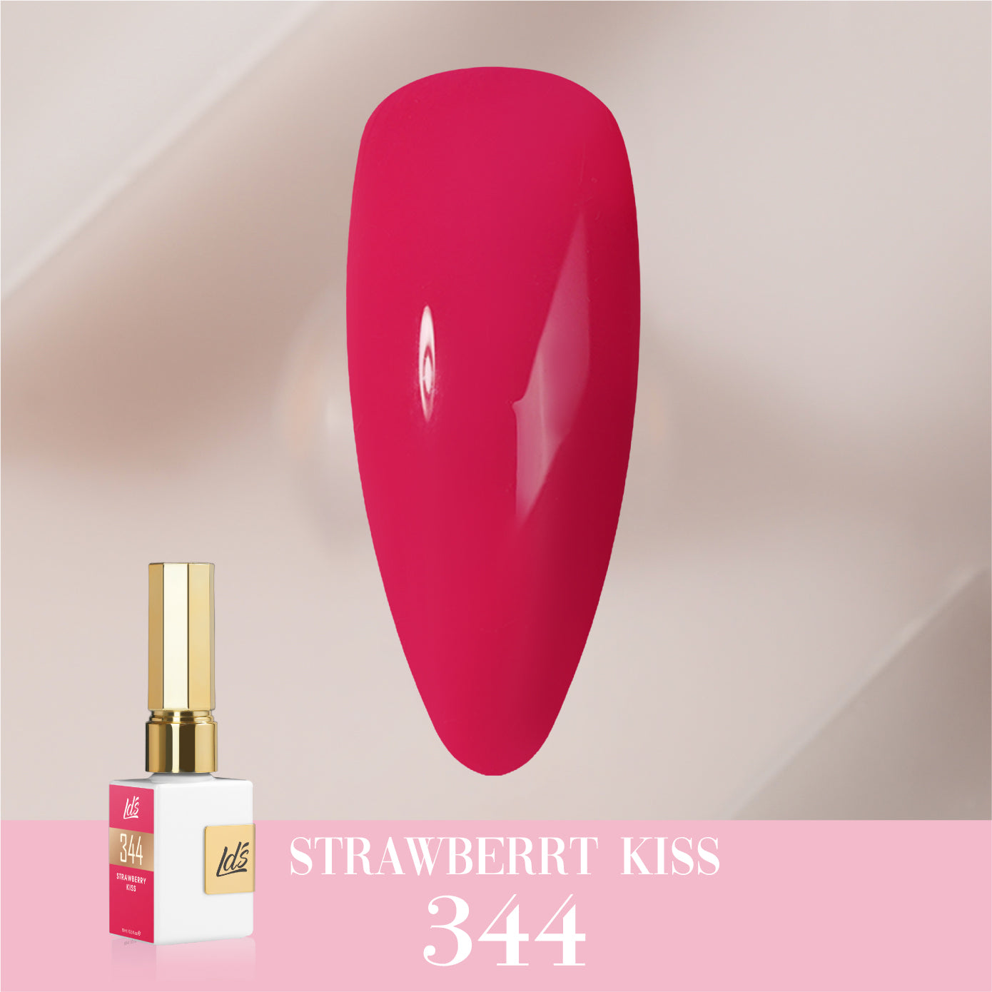 LDS Color Craze Collection - 344 Strawberry Kiss - Gel Polish 0.5oz