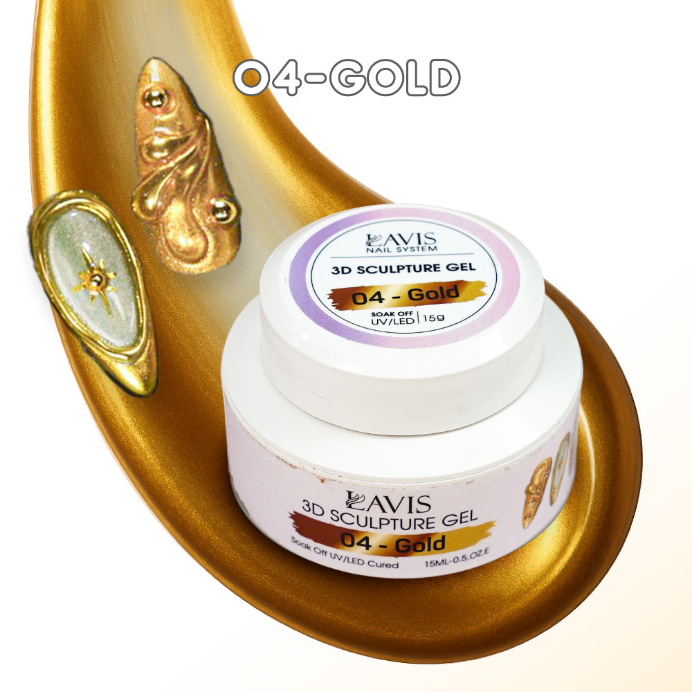 LAVIS 3D Scupture Gel - 04 Gold 15g