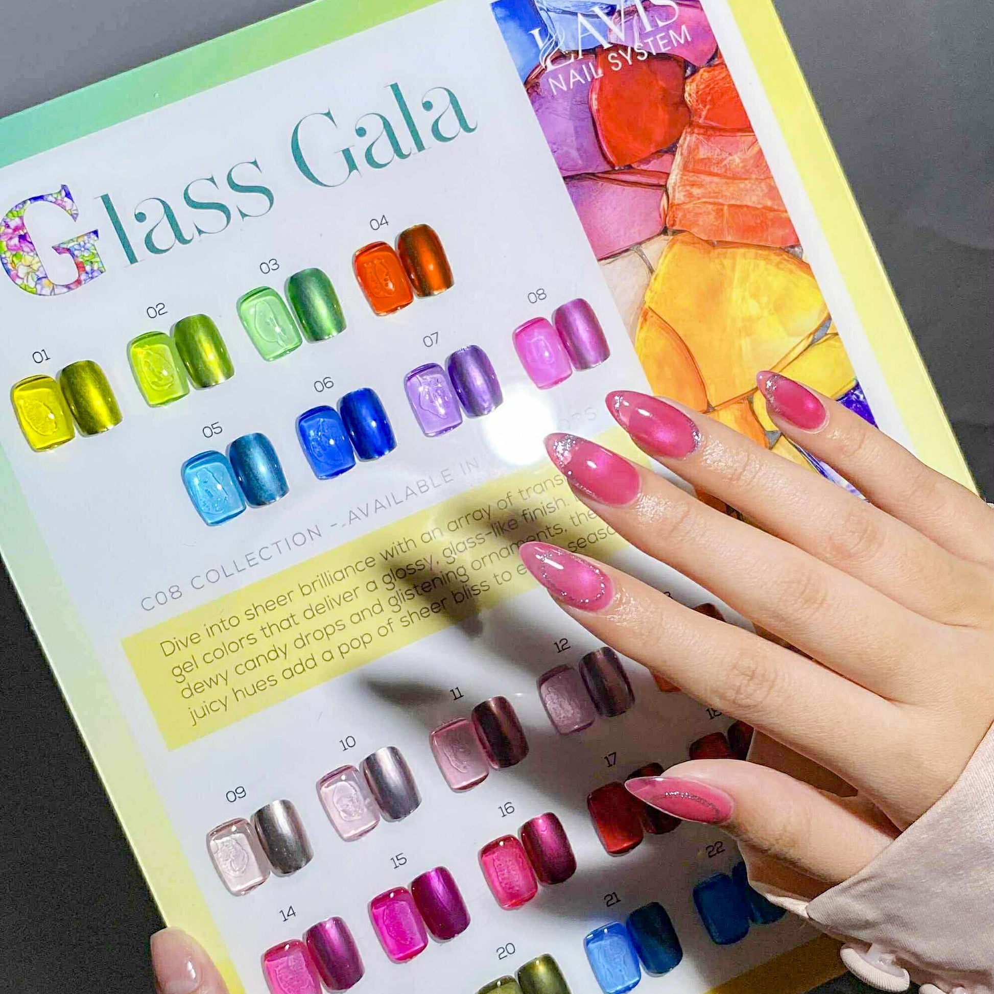 LAVIS C08 - Gel Polish 0.5 oz - Glass Gala Collection