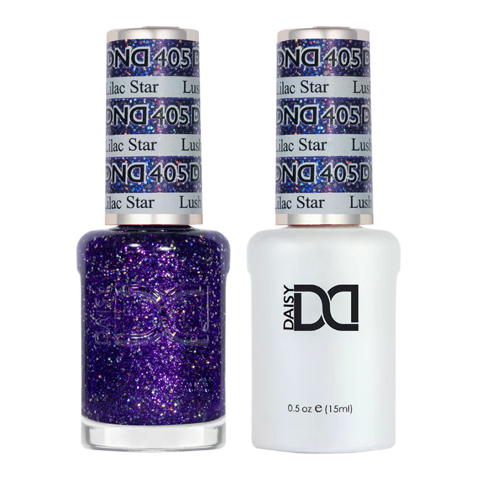 DND Gel Nail Polish Duo - 405 Lush Lilac Star