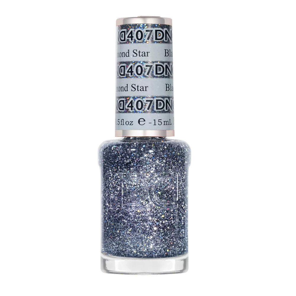 DND Nail Lacquer - 407 Black Diamond Star