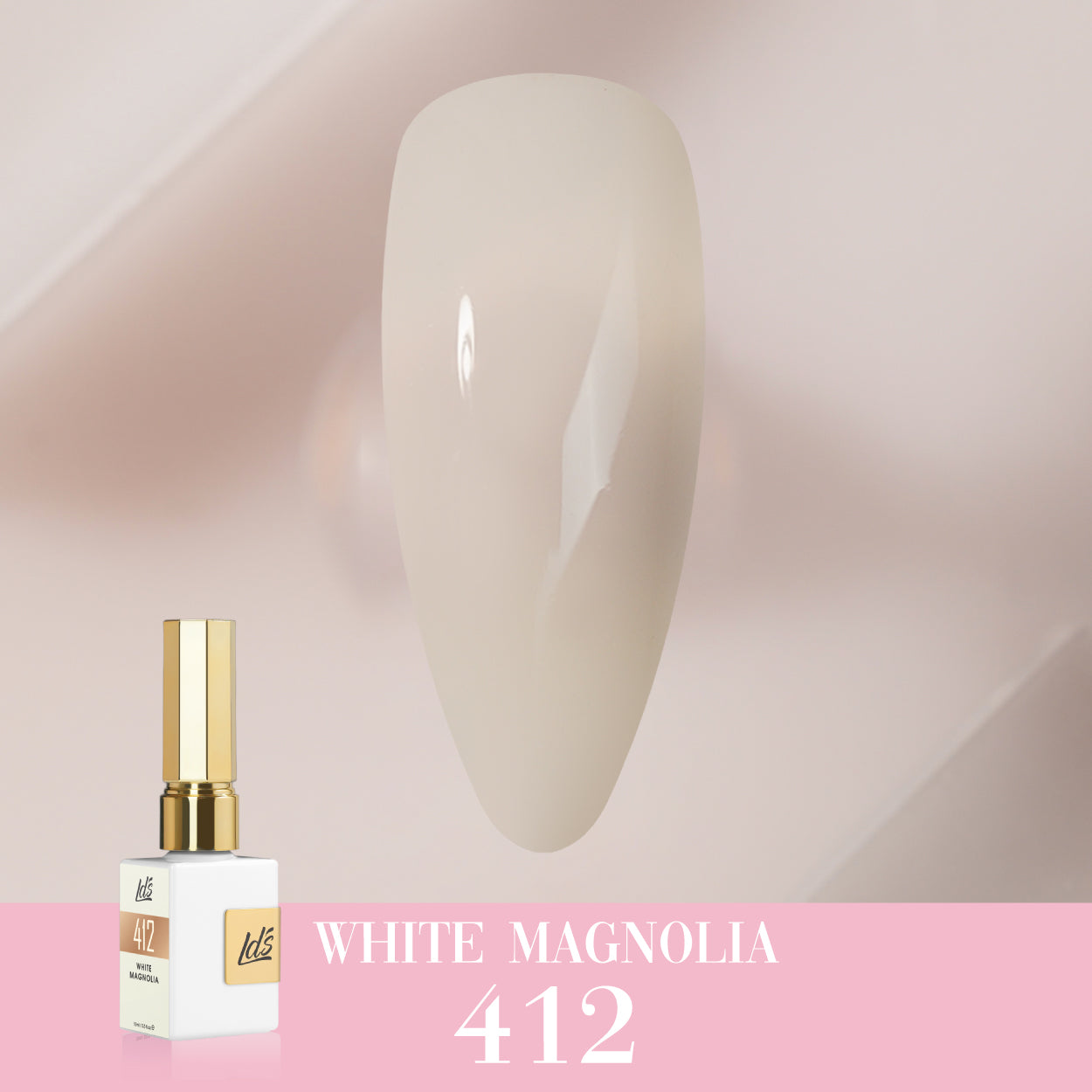 LDS Color Craze Collection - 412 White Magnolia - Gel Polish 0.5oz