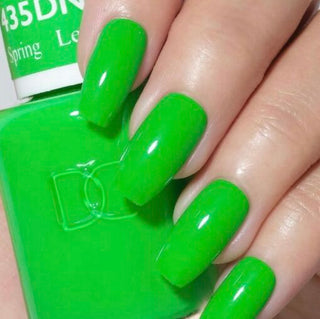 DND Gel Nail Polish Duo - 435 Green Colors - Spring Leaf