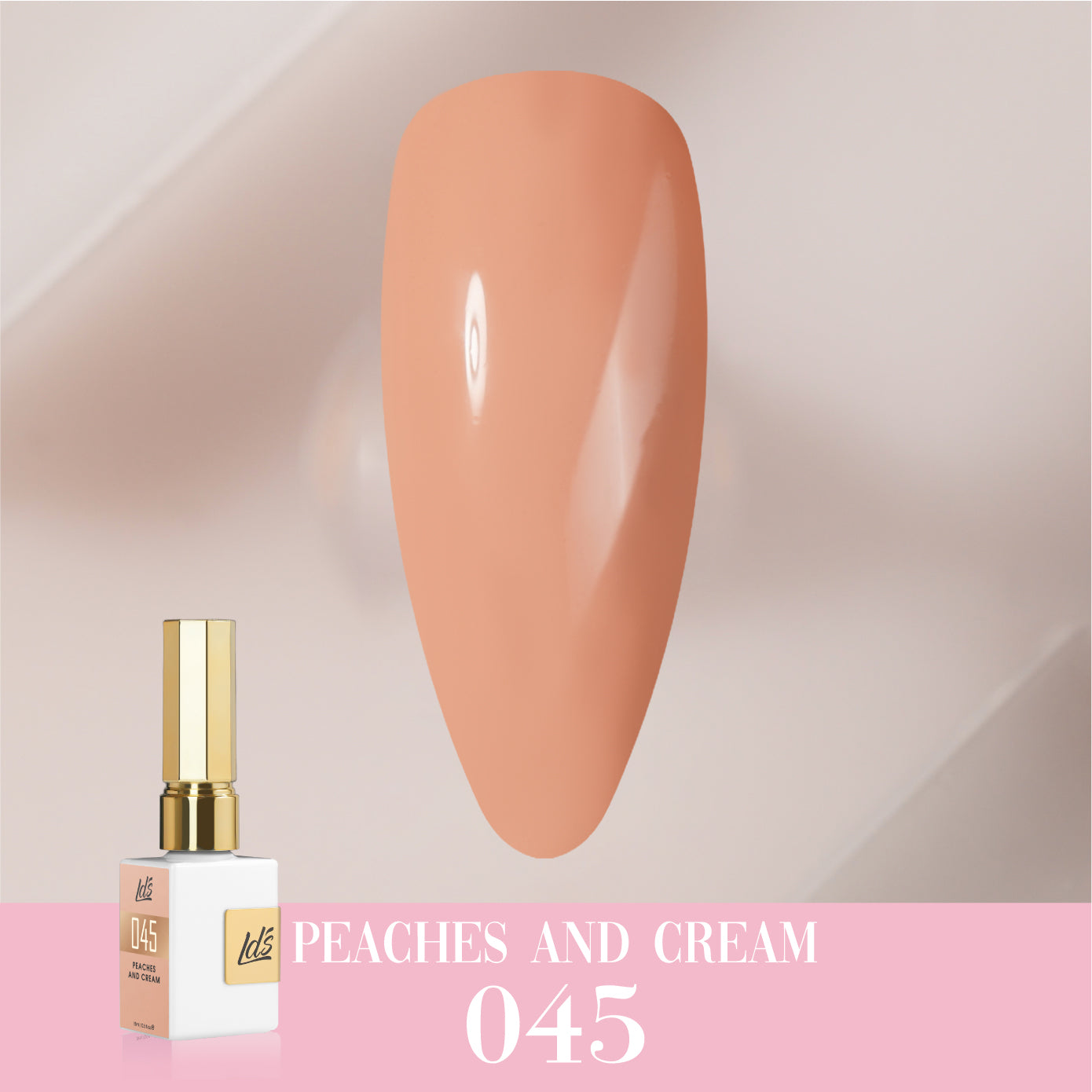 LDS Color Craze Collection - 045 Peaches and Cream - Gel Polish 0.5oz