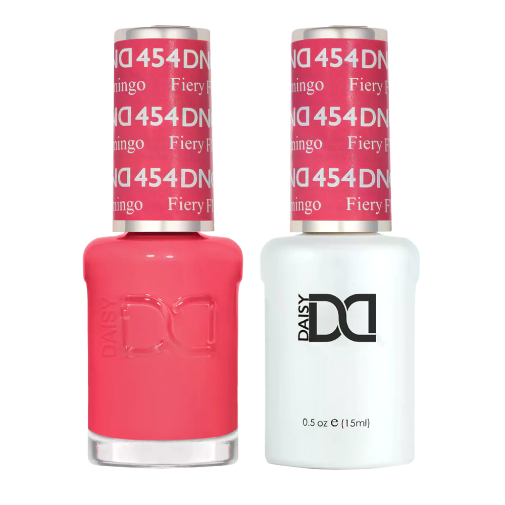 DND Gel Nail Polish Duo - 454 Fiery Flamingo