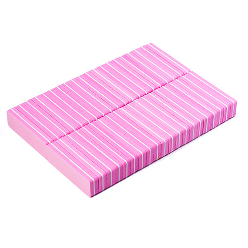 40Pcs Pink Nail Polish Sanding Buffer Strips Nail Double-sided