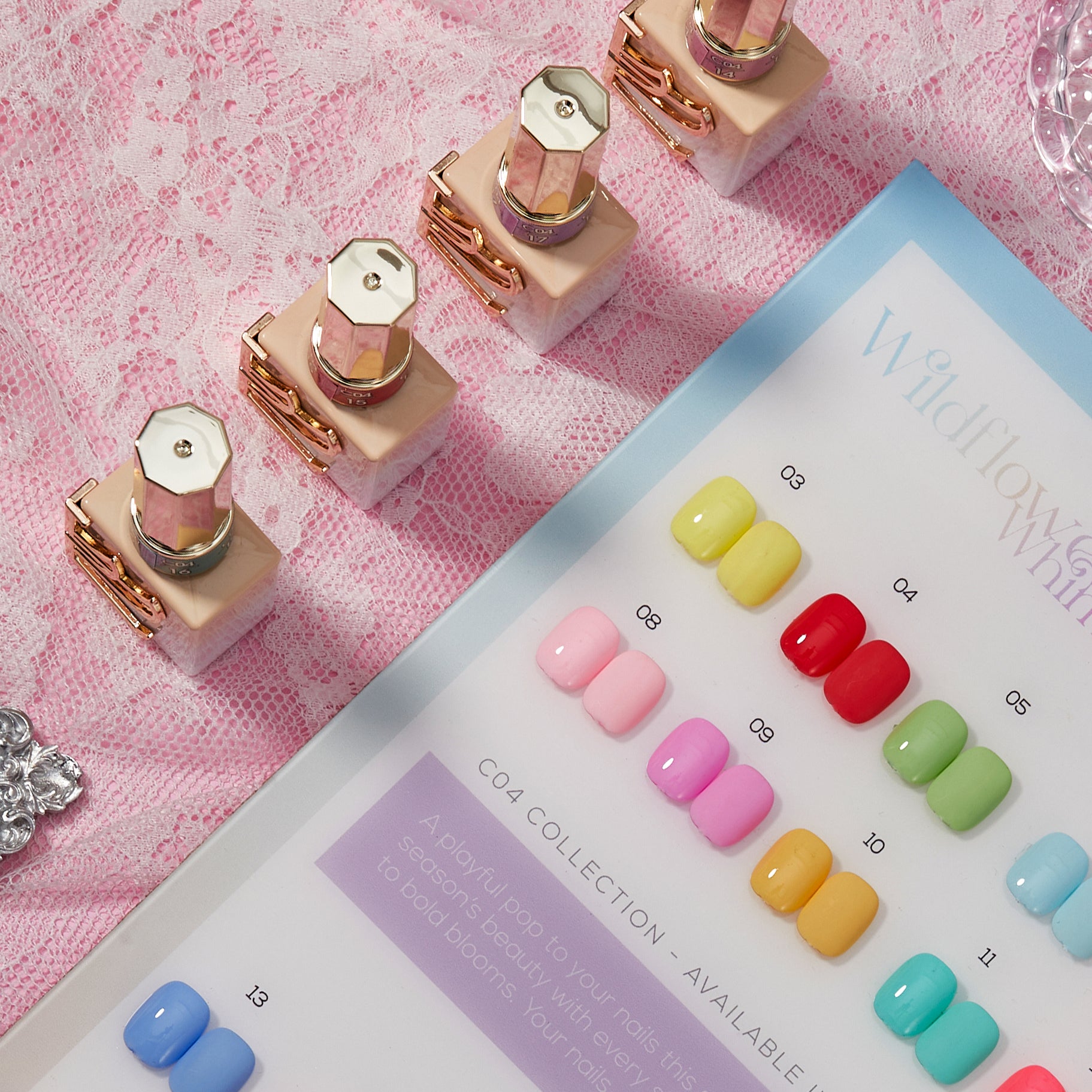 LAVIS C04 - Set 24 Colors - Gel Polish 0.5 oz - Wildflower Whimsy Collection