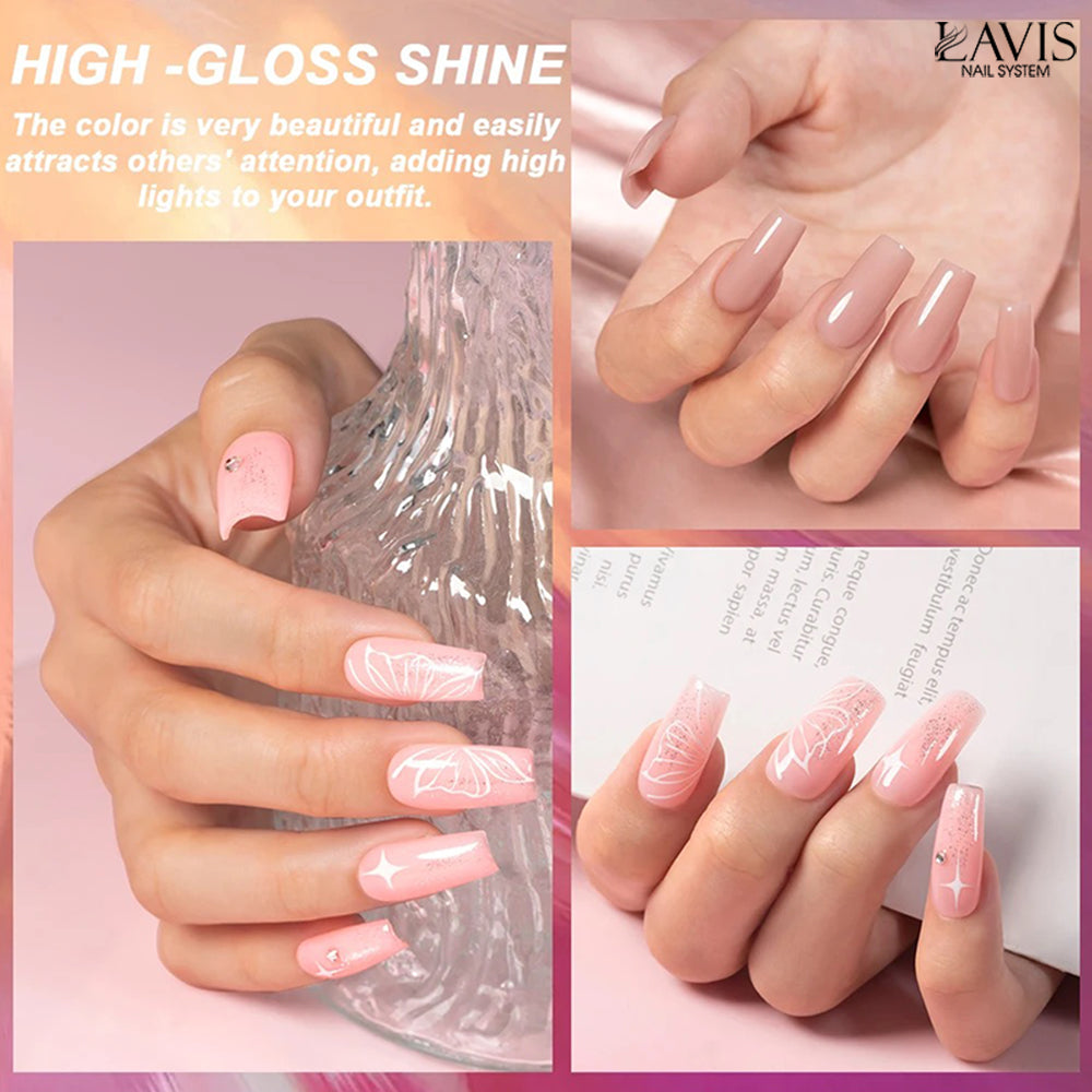 LAVIS J11 - Builder Gel In The Jar 15g - Nude Non Sticky