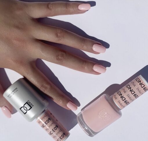 DND Gel Nail Polish Duo - 603 Neutral Colors - Dolce Pink