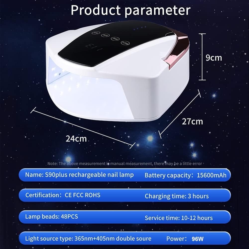 Rechargeable Cordless UV.LED Lamp 96W