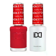 DND Gel Nail Polish Duo - 637 Lucky Red