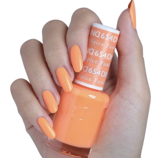 DND Gel Nail Polish Duo - 654 Orange Colors - Pumpkin Spice