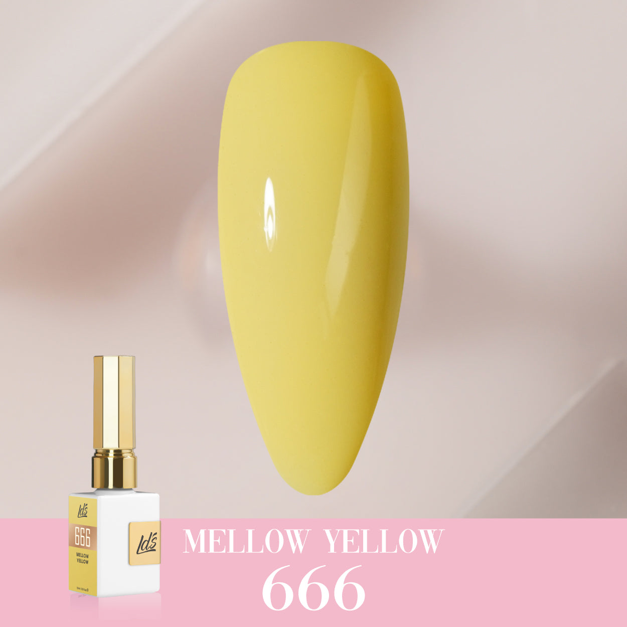 LDS Color Craze Collection - 666 Mellow Yellow - Gel Polish 0.5oz