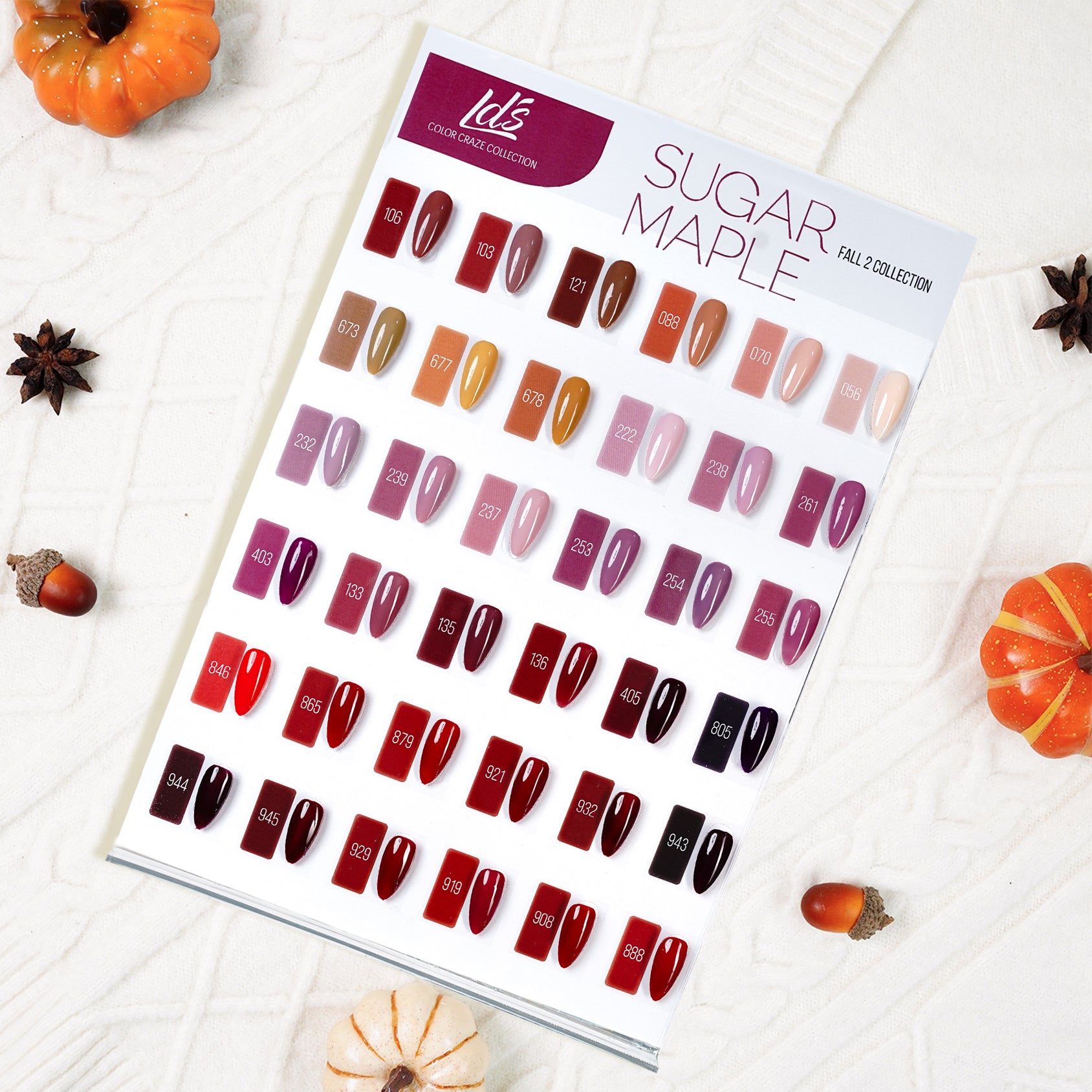 LDS Set 36 Colors - Gel Polish 0.5oz - Sugar Maple Collection