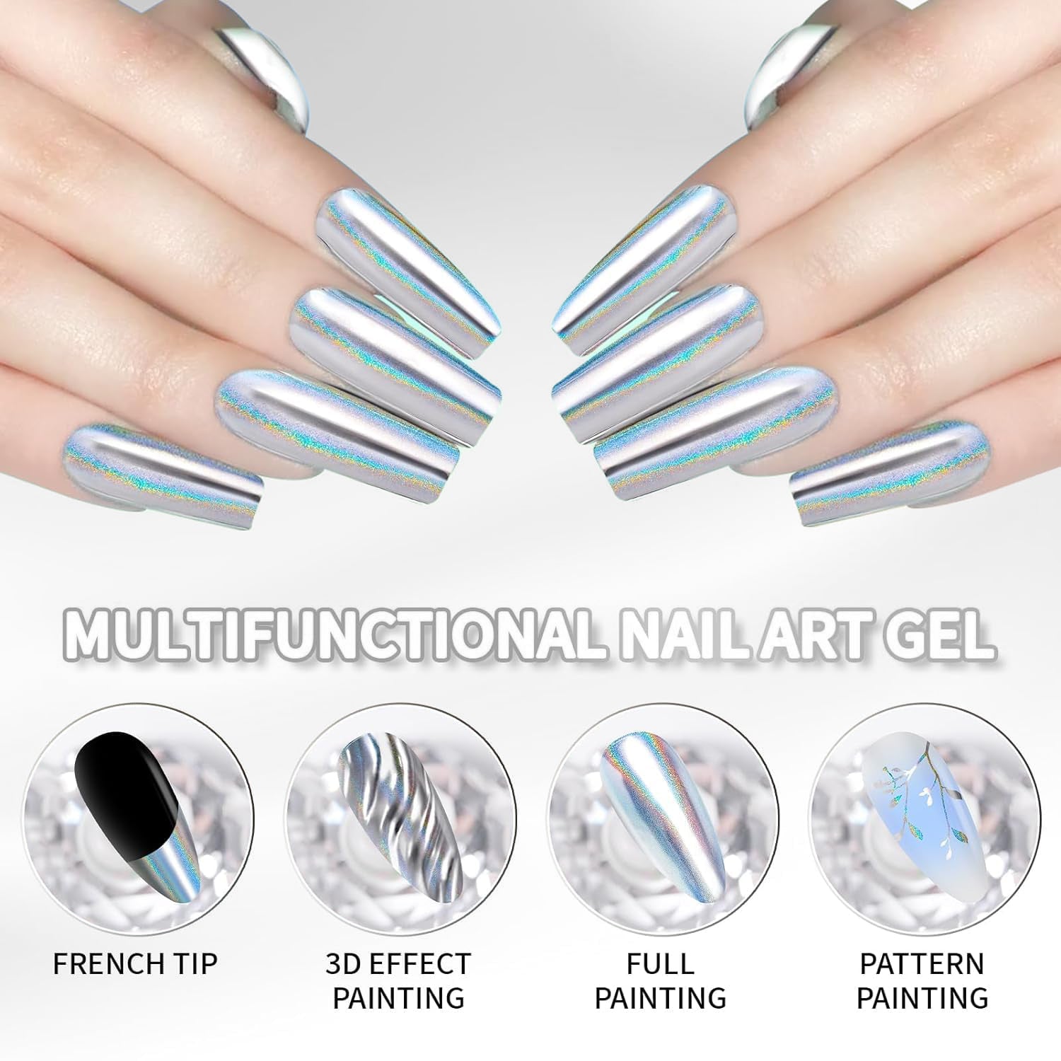 LDS Metalic Laser Silver Gel
