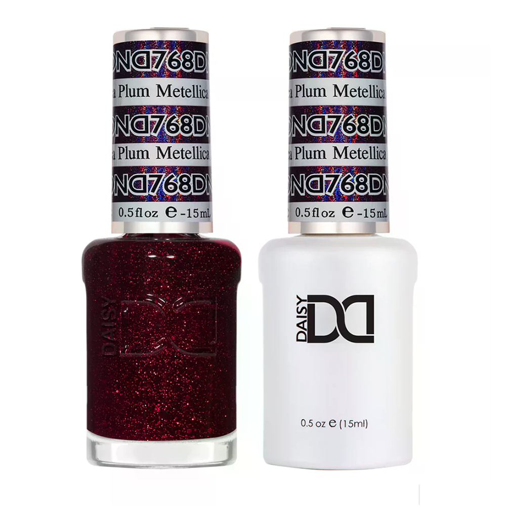 DND Gel Nail Polish Duo - 768 Metallica Plum