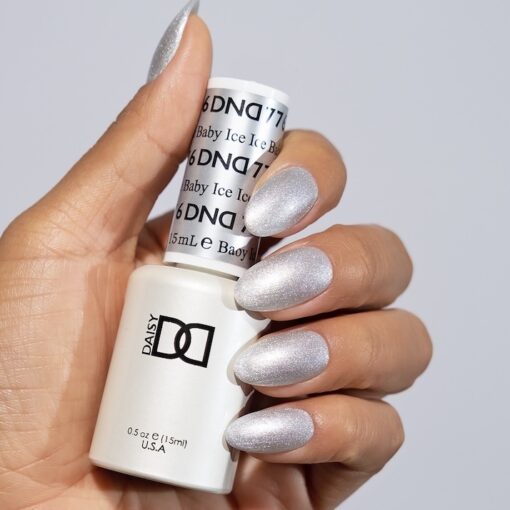 DND Gel Nail Polish Duo - 776 Silver Colors - Ice Ice Baby