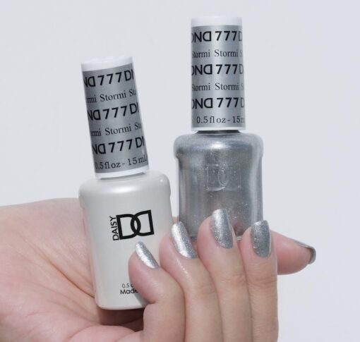 DND Gel Nail Polish Duo - 777 Silver Colors - Stormi