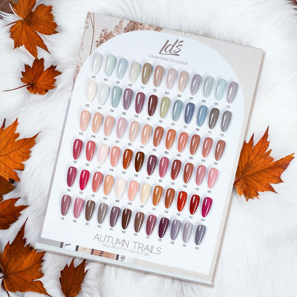 LDS Set 72 Colors - Gel Polish 0.5oz - Autumn Trails Collection (+FREE color sample +2 x LDS Base & Top Gel Duo I Earn rewards)