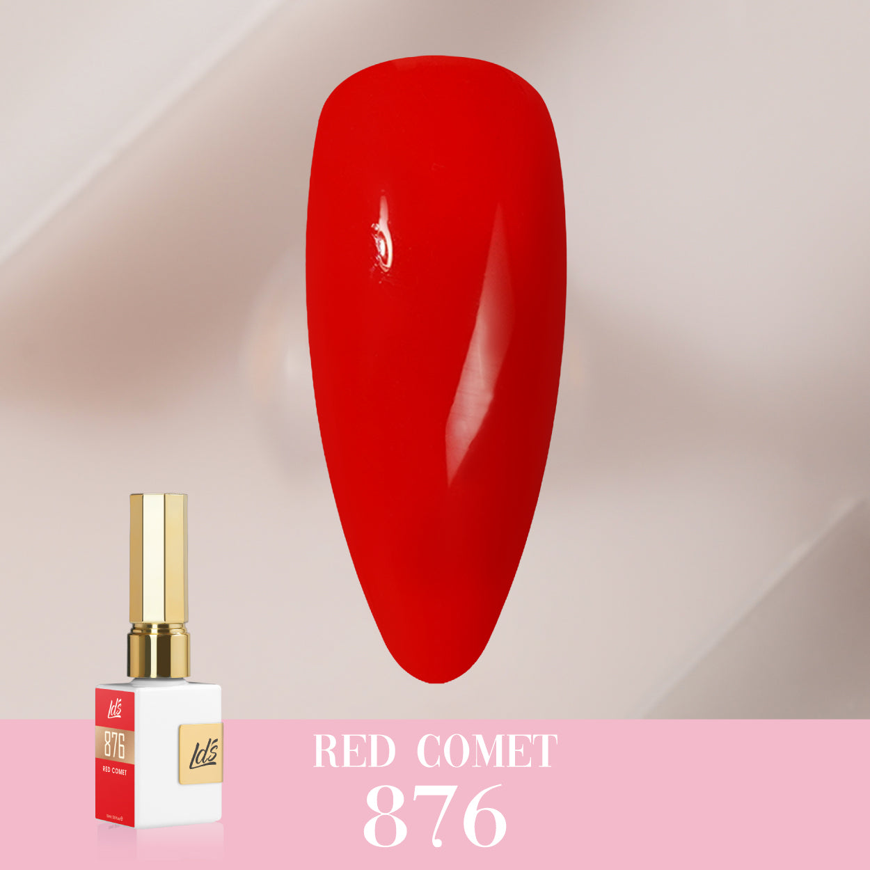 LDS Color Craze Collection - 876 Red Comet - Gel Polish 0.5oz