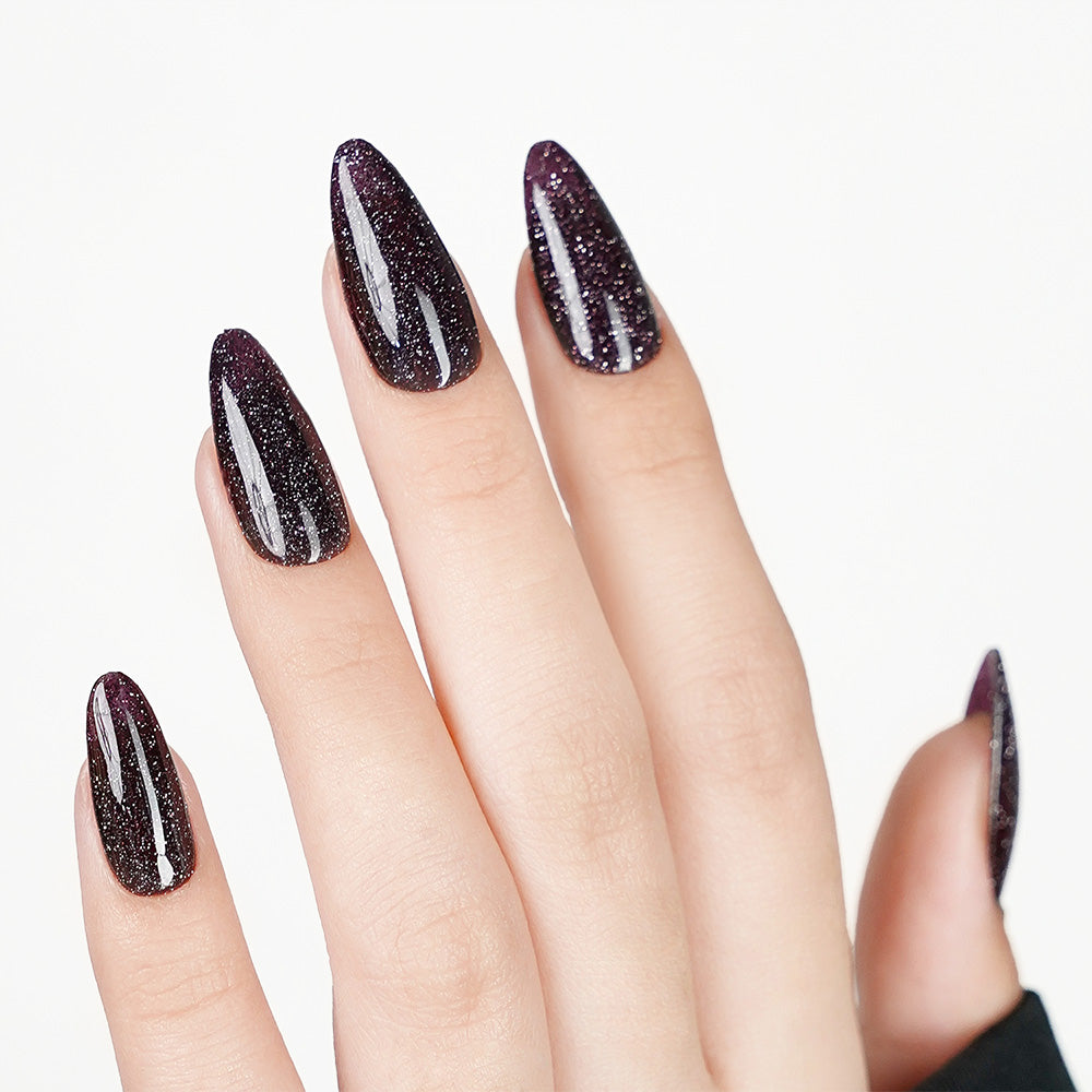 LDS Color Craze Gel Nail Polish - 982 Black Tie - Glitter Gel