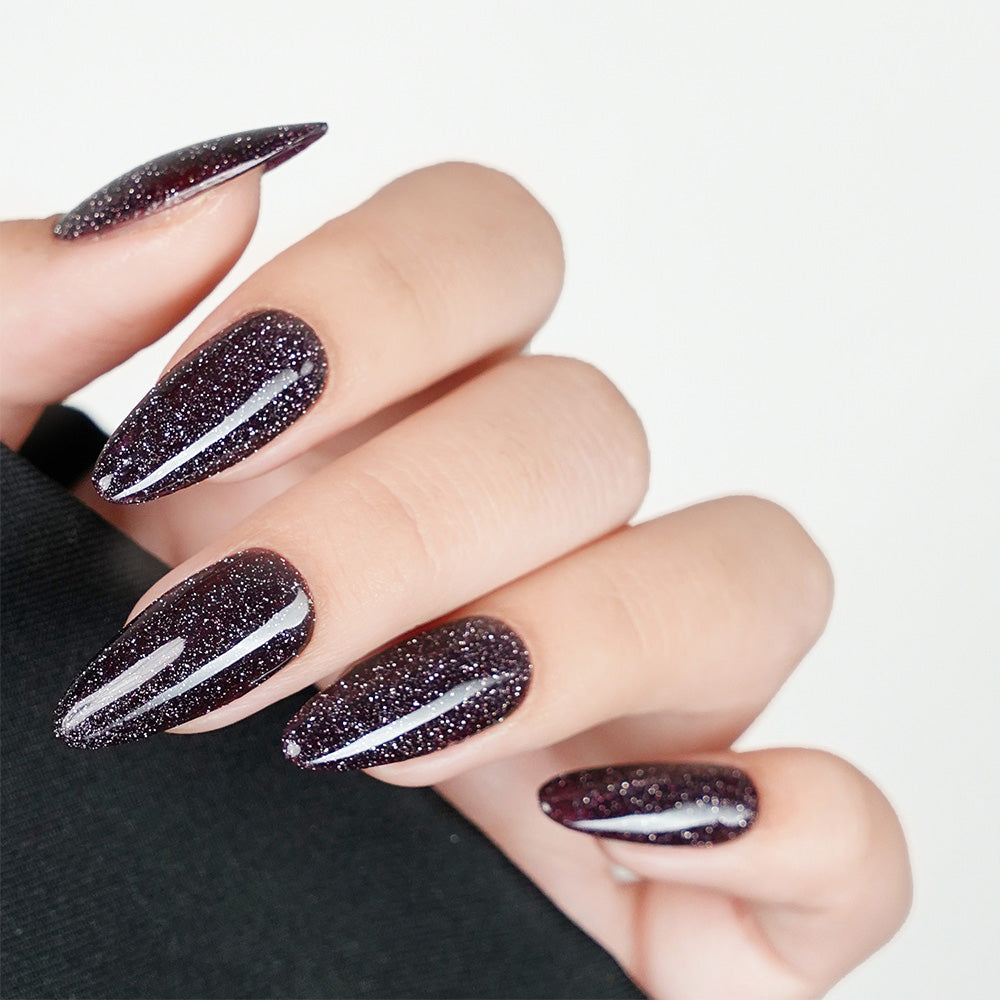 LDS Color Craze Gel Nail Polish - 982 Black Tie - Glitter Gel