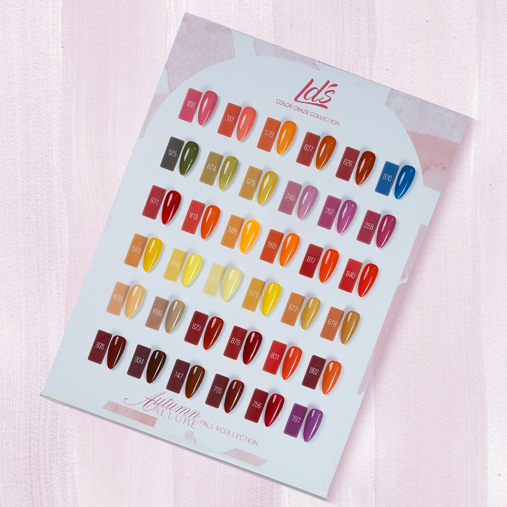 LDS Set 36 Colors - Gel Polish 0.5oz - Autumn Allure Collection (+FREE color sample + LDS Base & Top Gel Duo I Earn rewards)