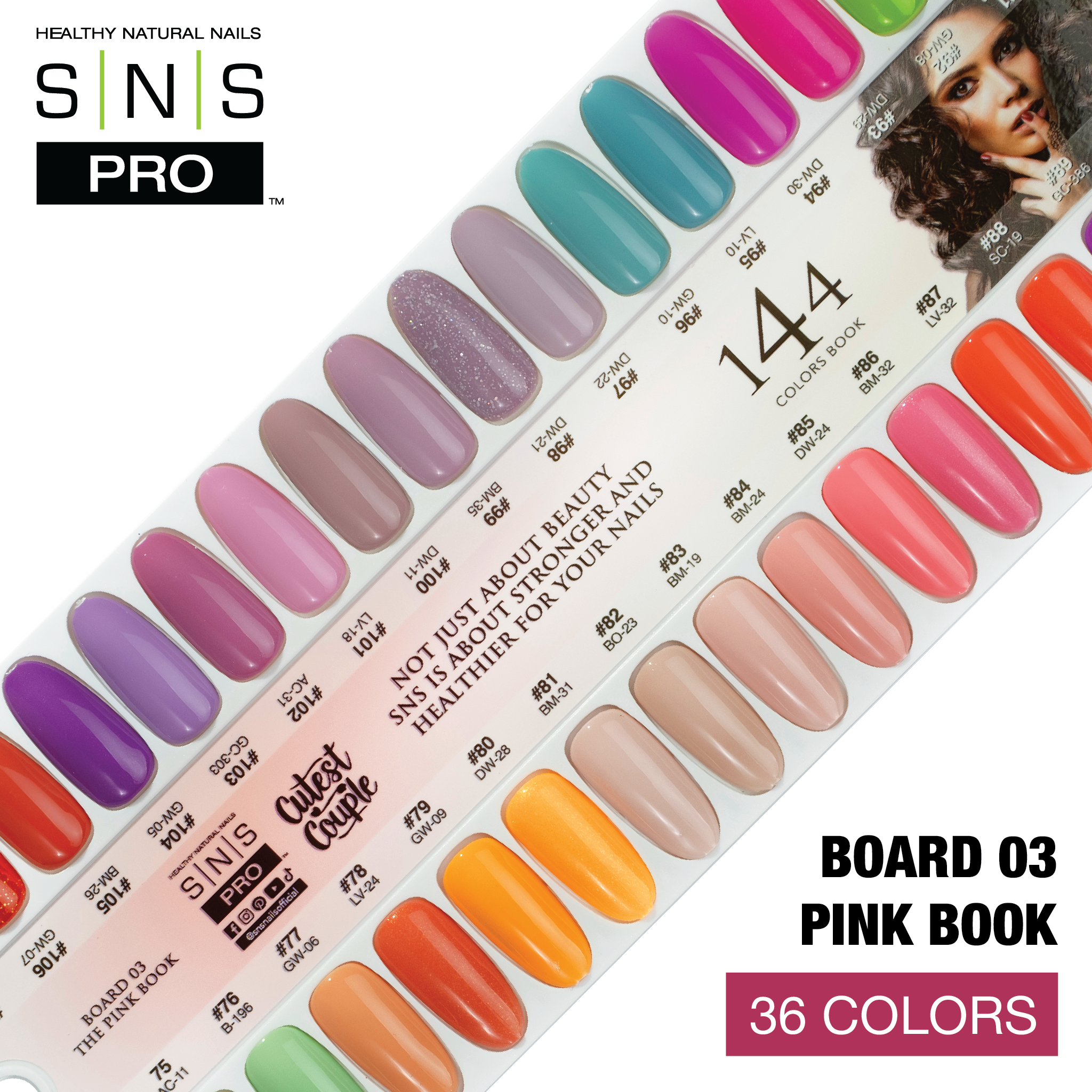 SNS Pro Dipping Powder - Set 36 Colors - Pink Collection (073 - 108)