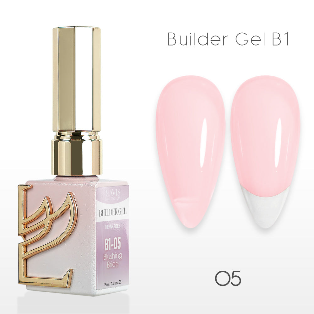 LAVIS Builder Gel In The Bottle - B1-05 Blushing Bride - Gel Polish 0.5oz
