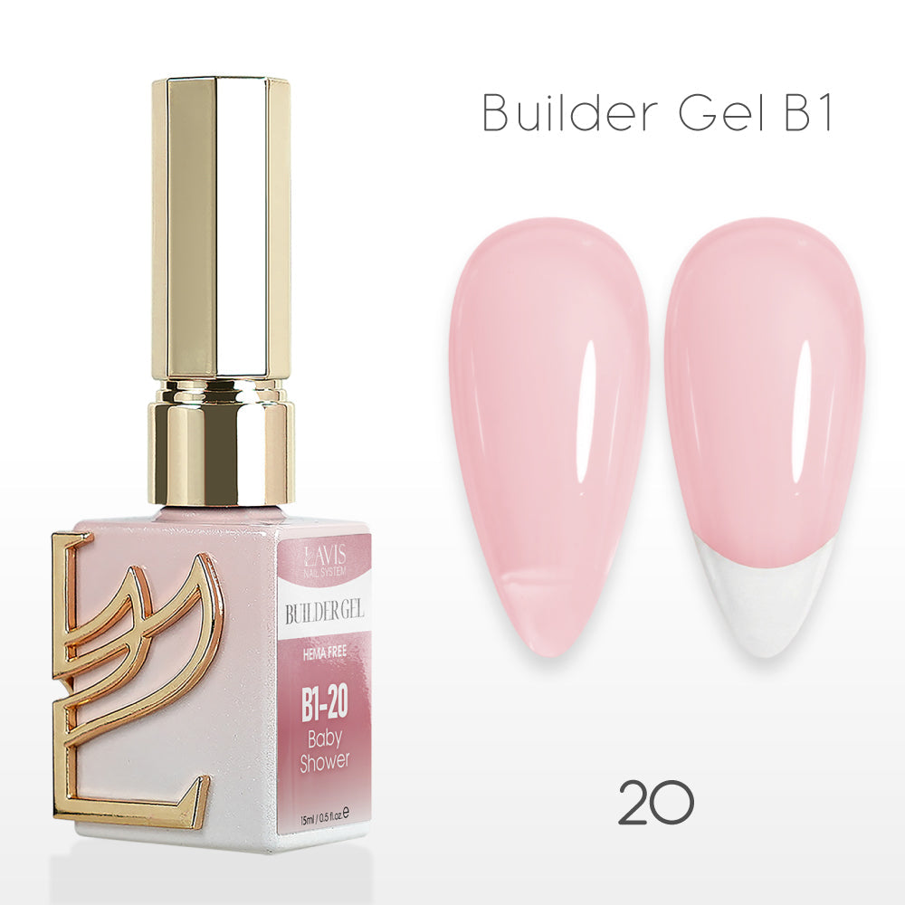 LAVIS Builder Gel In The Bottle - B1-20 Icy Quartz - Gel Polish 0.5oz