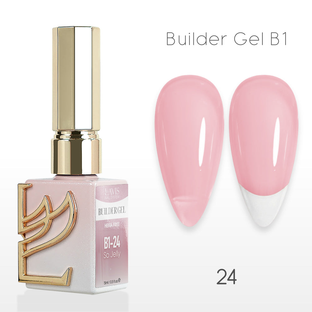 LAVIS Builder Gel In The Bottle - B1-24 Sweet Pea - Gel Polish 0.5oz
