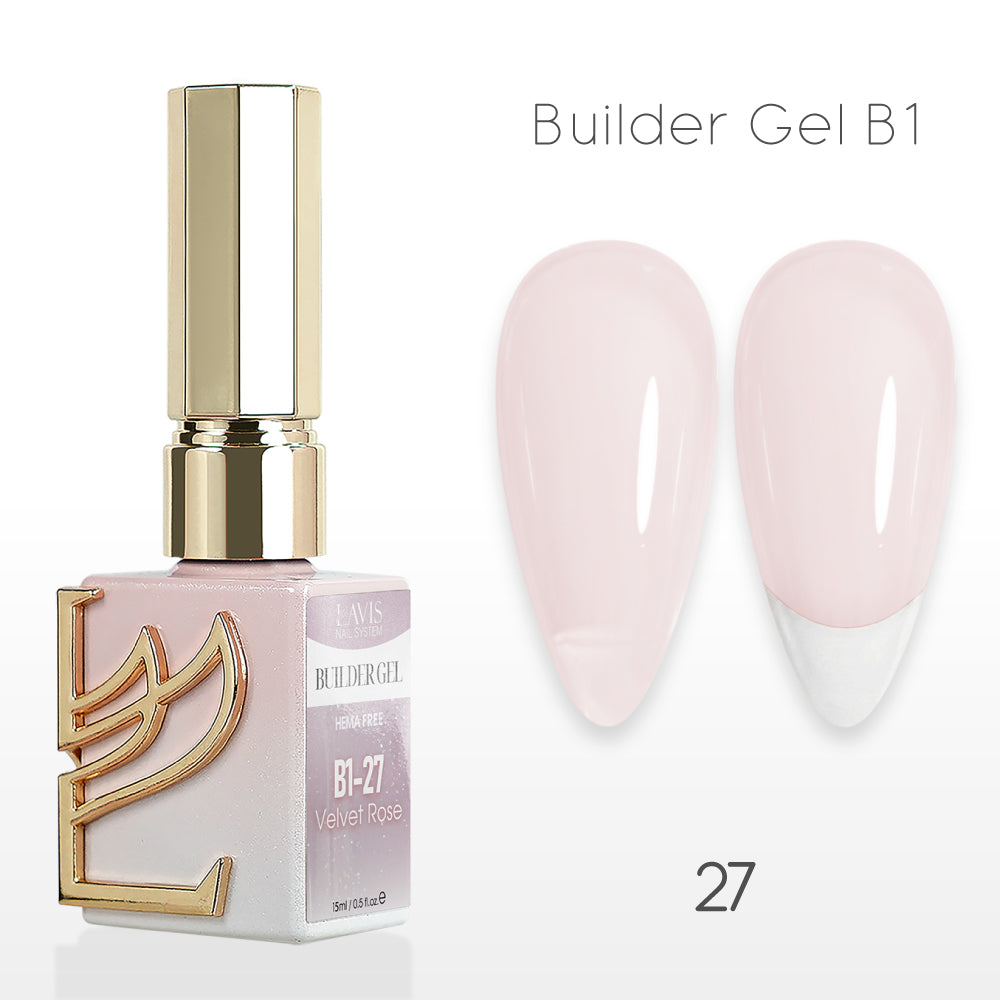 LAVIS Builder Gel In The Bottle - B1-27 Pink Bliss - Gel Polish 0.5oz